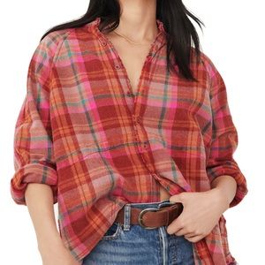 We The Free Summer Daydream Plaid Button down/ Size Medium